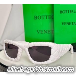 Buy Cheap Bottega Veneta Sunglasses Intrecciato BV1303S White/Grey 2025