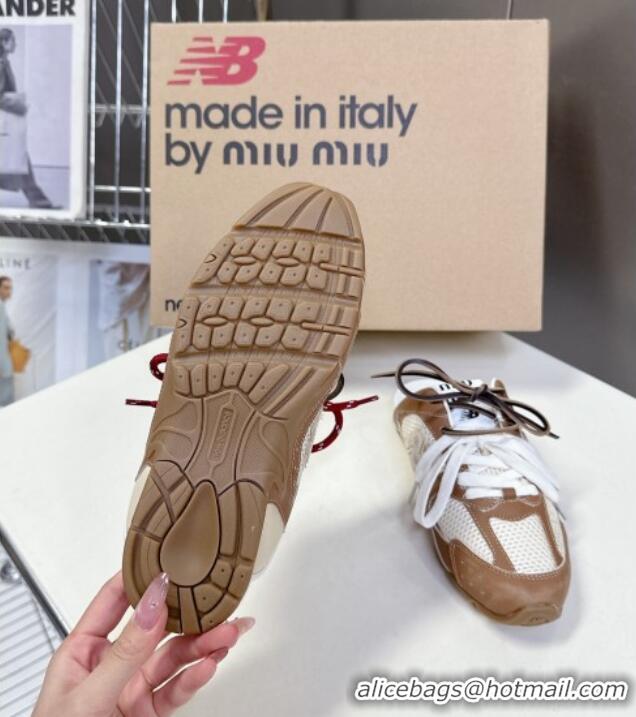 ​Discount New Balance x Miu Miu 530 SL Sneaker Mules in Deco Leather and Mesh M6040 Brown 2025