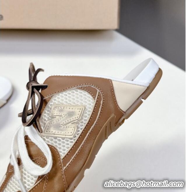 ​Discount New Balance x Miu Miu 530 SL Sneaker Mules in Deco Leather and Mesh M6040 Brown 2025