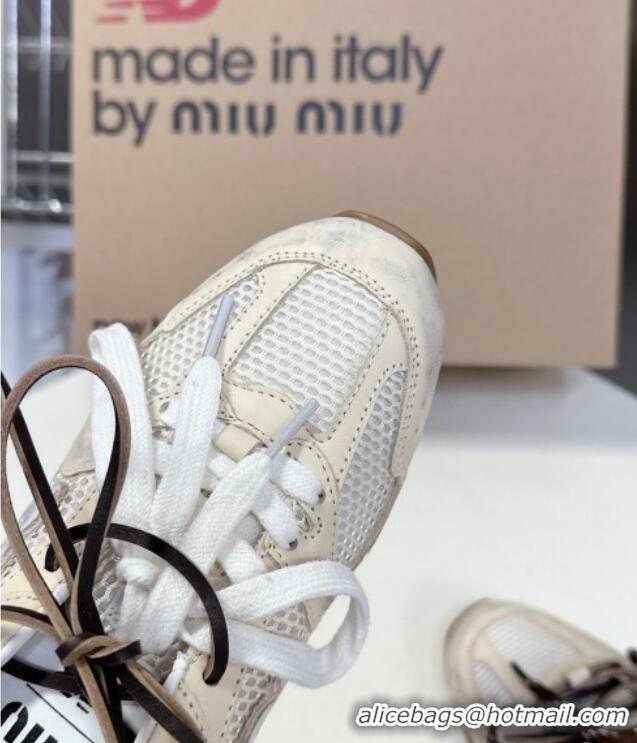 ​Original Cheap New Balance x Miu Miu 530 SL Sneaker Mules in Deco Leather and Mesh M6040 White 2025