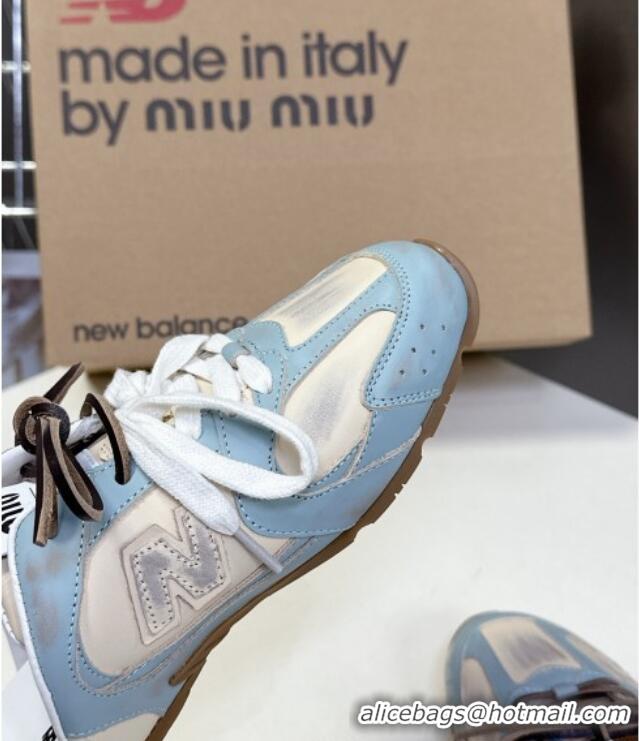 ​Market Sells New Balance x Miu Miu 530 SL Sneaker Mules in Deco Calf Leather M6043 Blue 2025