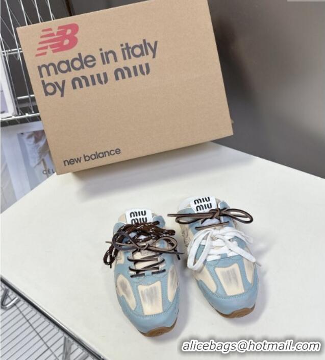 ​Market Sells New Balance x Miu Miu 530 SL Sneaker Mules in Deco Calf Leather M6043 Blue 2025