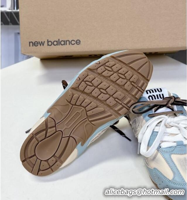 ​Market Sells New Balance x Miu Miu 530 SL Sneaker Mules in Deco Calf Leather M6043 Blue 2025