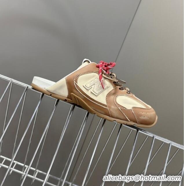 ​Buy Discount New Balance x Miu Miu 530 SL Sneaker Mules in Deco Calf Leather M6043 Brown 2025