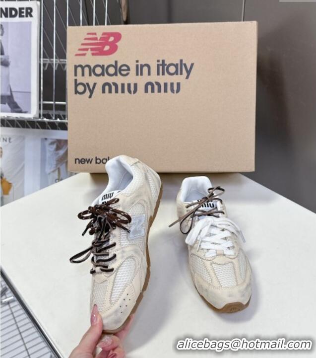 ​Buy Grade New Balance x Miu Miu 530 SL Sneaker Mules in Deco Calf Leather M6043 White 2025