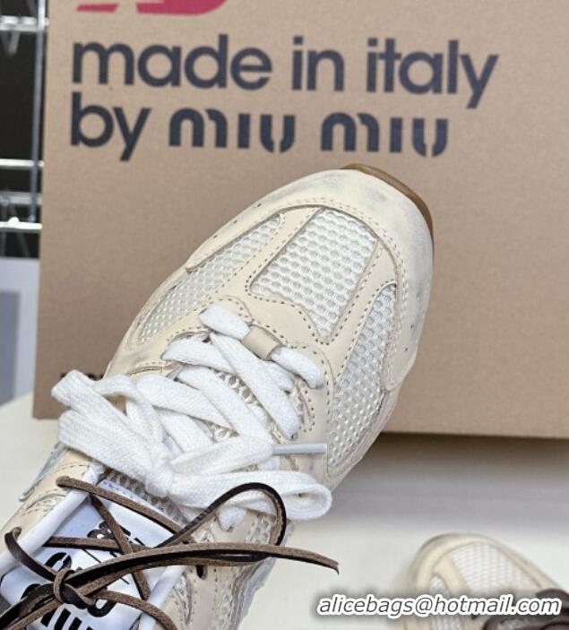 ​Buy Grade New Balance x Miu Miu 530 SL Sneaker Mules in Deco Calf Leather M6043 White 2025