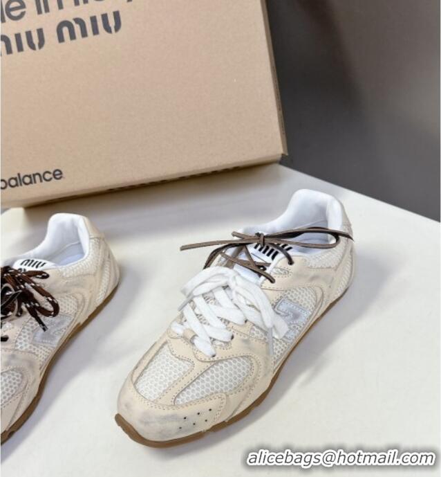 ​Buy Grade New Balance x Miu Miu 530 SL Sneaker Mules in Deco Calf Leather M6043 White 2025