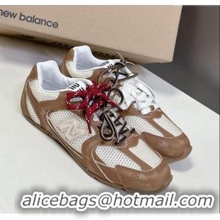 Top Quality New Balance x Miu Miu 530 SL Sneakers in Deco Leather and Mesh M6046 Brown 2025