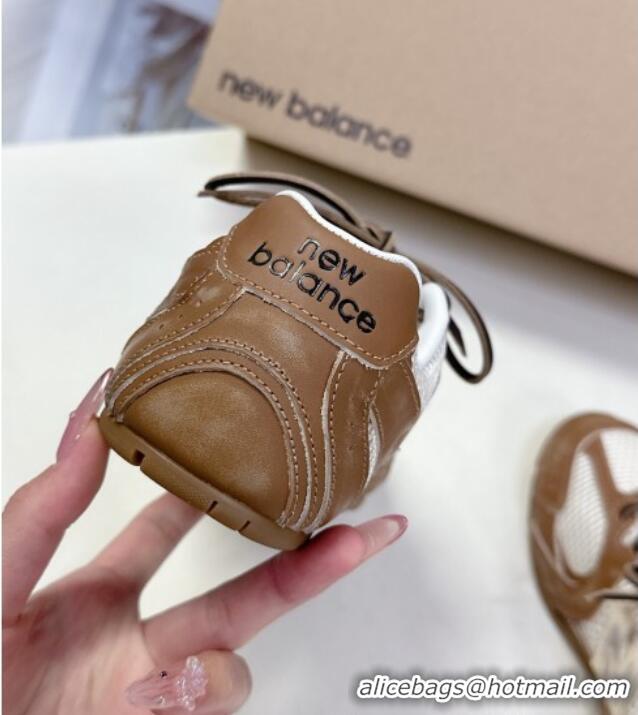 Top Quality New Balance x Miu Miu 530 SL Sneakers in Deco Leather and Mesh M6046 Brown 2025