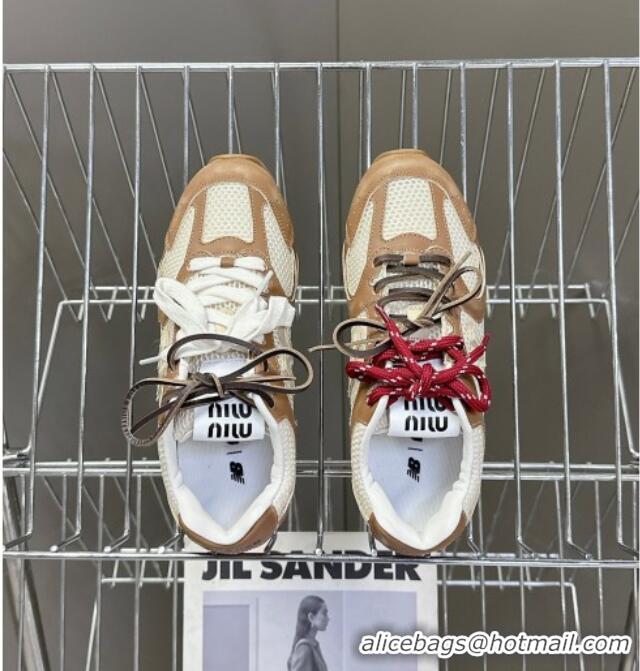 Top Quality New Balance x Miu Miu 530 SL Sneakers in Deco Leather and Mesh M6046 Brown 2025