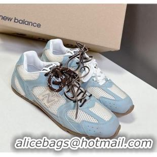 Market Sells New Balance x Miu Miu 530 SL Sneakers in Deco Leather and Mesh M6046 Blue 2025