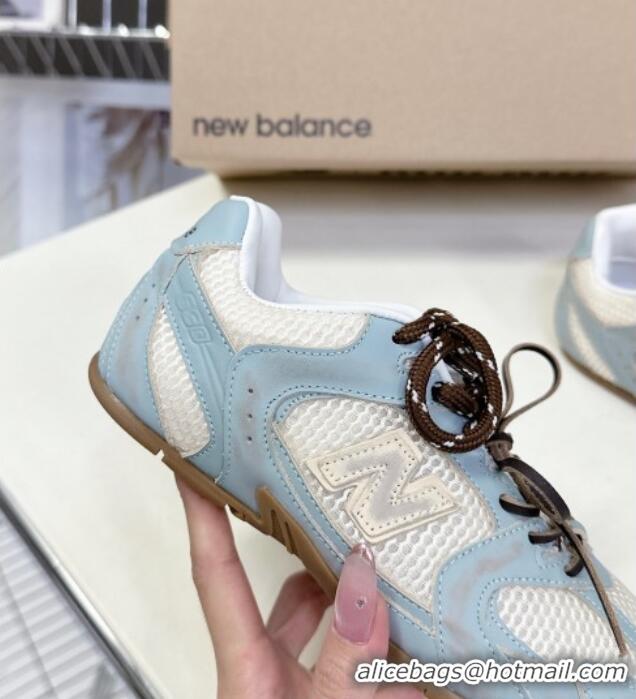 Market Sells New Balance x Miu Miu 530 SL Sneakers in Deco Leather and Mesh M6046 Blue 2025