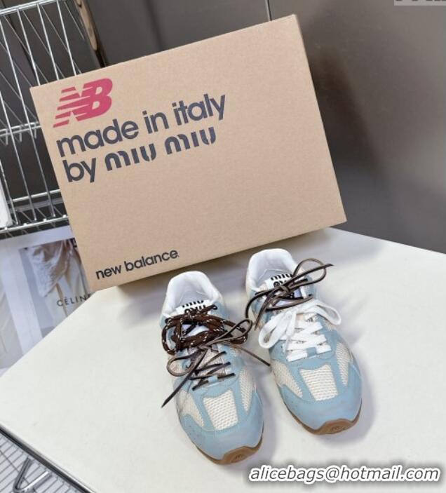 Market Sells New Balance x Miu Miu 530 SL Sneakers in Deco Leather and Mesh M6046 Blue 2025