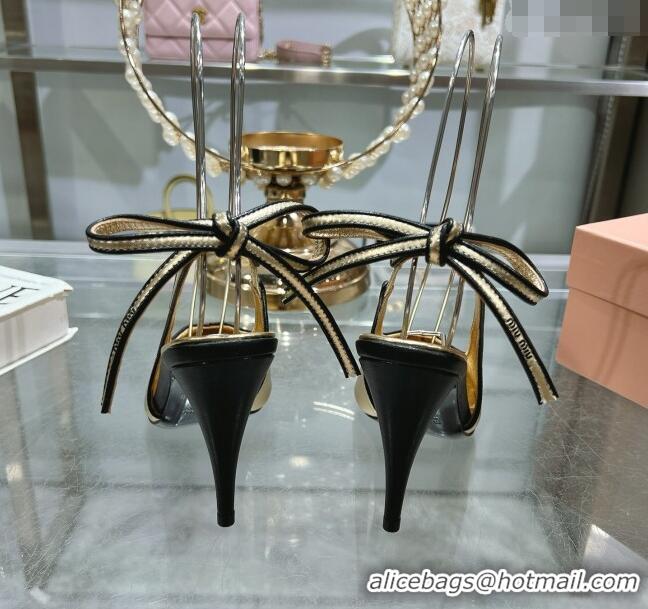Best Discount Miu Miu Nappa Leather Slingback Pumps 9cm with Back Lace 5I430E Gold 2025