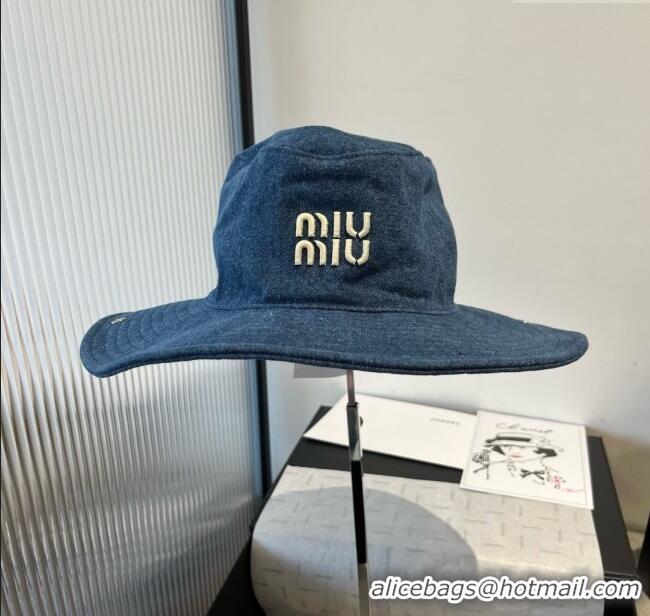 Buy Best Price Miu Miu Denim Hat M050904 Blue 2025