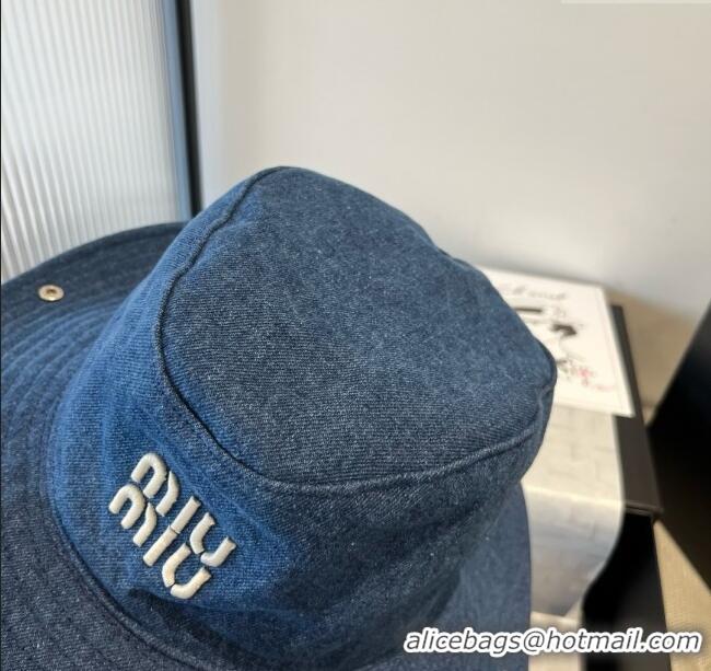 Buy Best Price Miu Miu Denim Hat M050904 Blue 2025