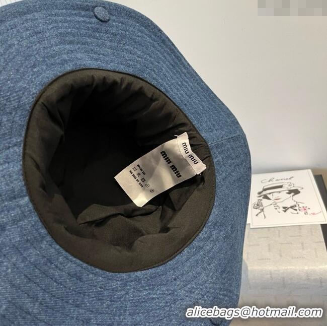 Buy Best Price Miu Miu Denim Hat M050904 Blue 2025