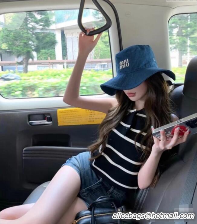 Buy Best Price Miu Miu Denim Hat M050904 Blue 2025