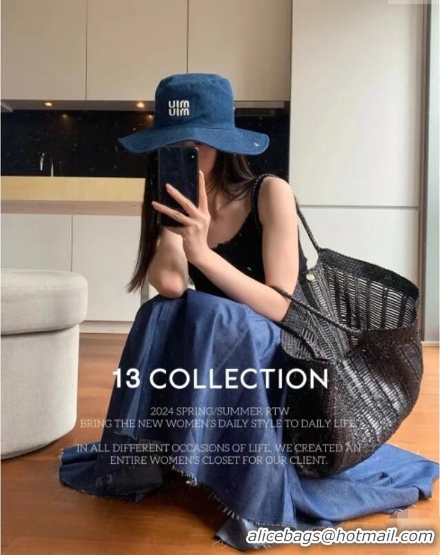 Buy Best Price Miu Miu Denim Hat M050904 Blue 2025
