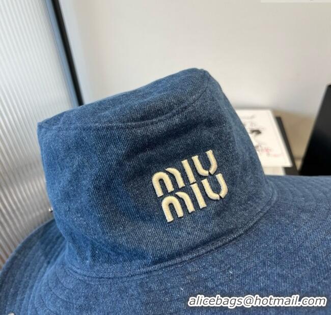 Buy Best Price Miu Miu Denim Hat M050904 Blue 2025