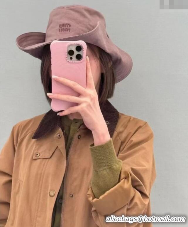 Original Cheap Miu Miu Denim Hat M050903 Pink 2025