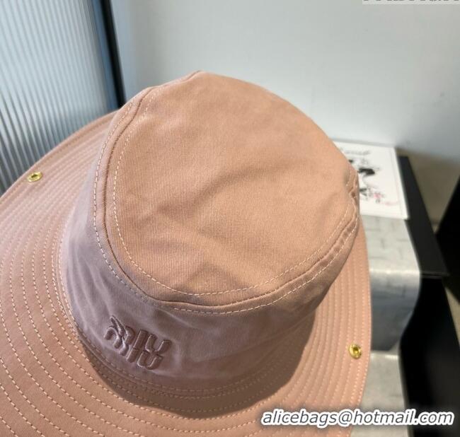 Original Cheap Miu Miu Denim Hat M050903 Pink 2025