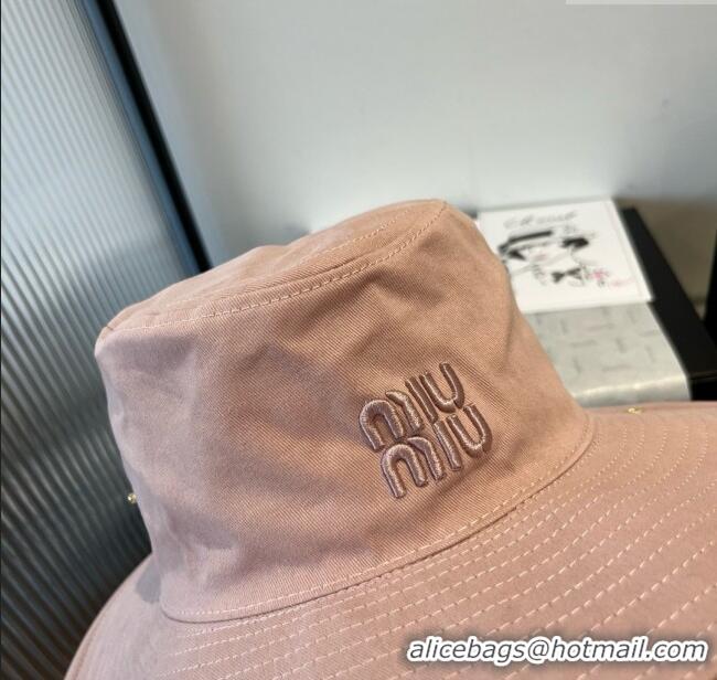 Original Cheap Miu Miu Denim Hat M050903 Pink 2025
