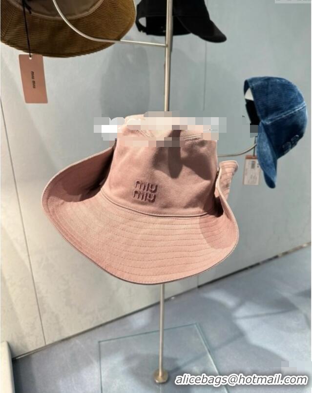 Original Cheap Miu Miu Denim Hat M050903 Pink 2025