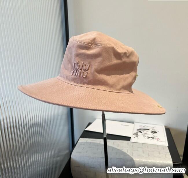 Original Cheap Miu Miu Denim Hat M050903 Pink 2025