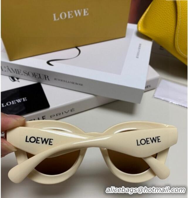 Inexpensive Loewe Sunglasses LW050801 White 2025