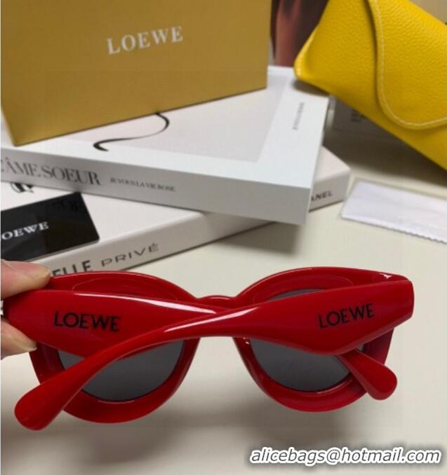 Luxury Cheap Loewe Sunglasses LW050801 Red 2025