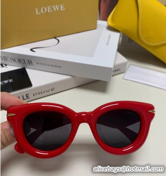 Luxury Cheap Loewe Sunglasses LW050801 Red 2025