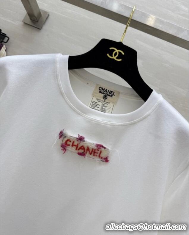 Top Design Chanel Cotton T-shirt LV050709 White 2025