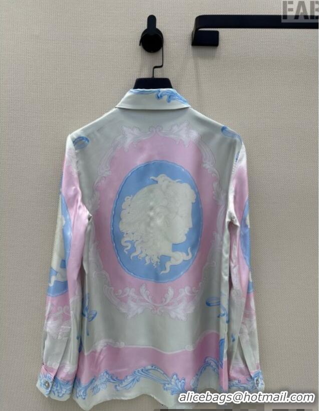 Well Crafted Versace Printed Shirt 30004 Purple/White 2025