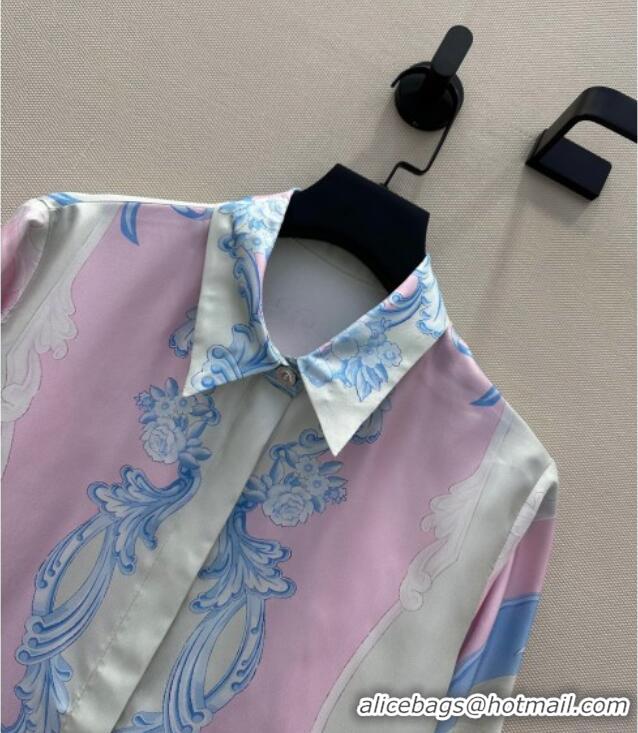 Well Crafted Versace Printed Shirt 30004 Purple/White 2025