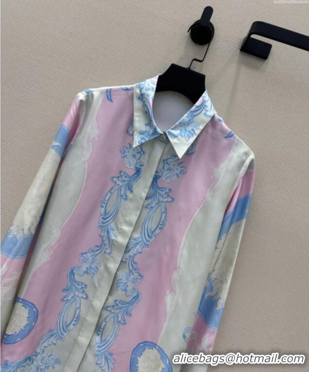 Well Crafted Versace Printed Shirt 30004 Purple/White 2025