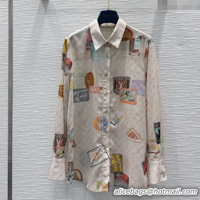 Chic Cheap Louis Vuitton Monogram Printed Shirt V0410 Beige 2025