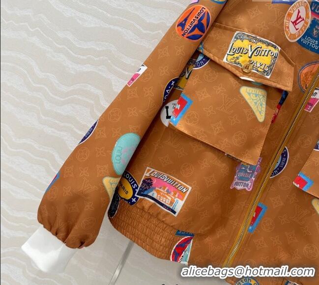 Cheap Price Louis Vuitton Printed Jacket L0410 Brown 2025