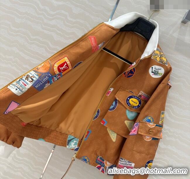 Cheap Price Louis Vuitton Printed Jacket L0410 Brown 2025