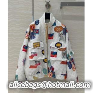 New Release Creation Louis Vuitton Printed Jacket L0410 White 2025