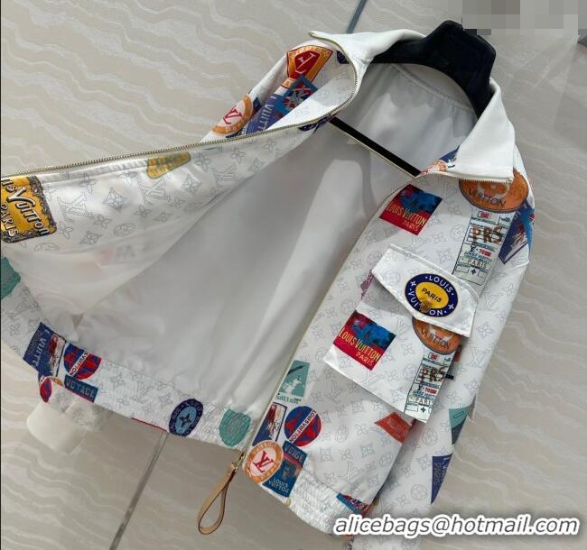 New Release Creation Louis Vuitton Printed Jacket L0410 White 2025