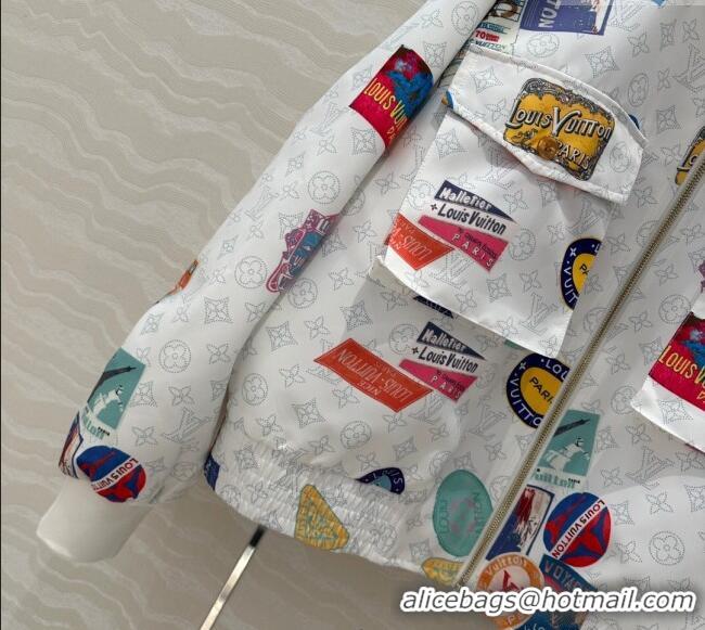 New Release Creation Louis Vuitton Printed Jacket L0410 White 2025