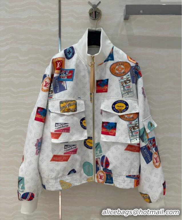 New Release Creation Louis Vuitton Printed Jacket L0410 White 2025