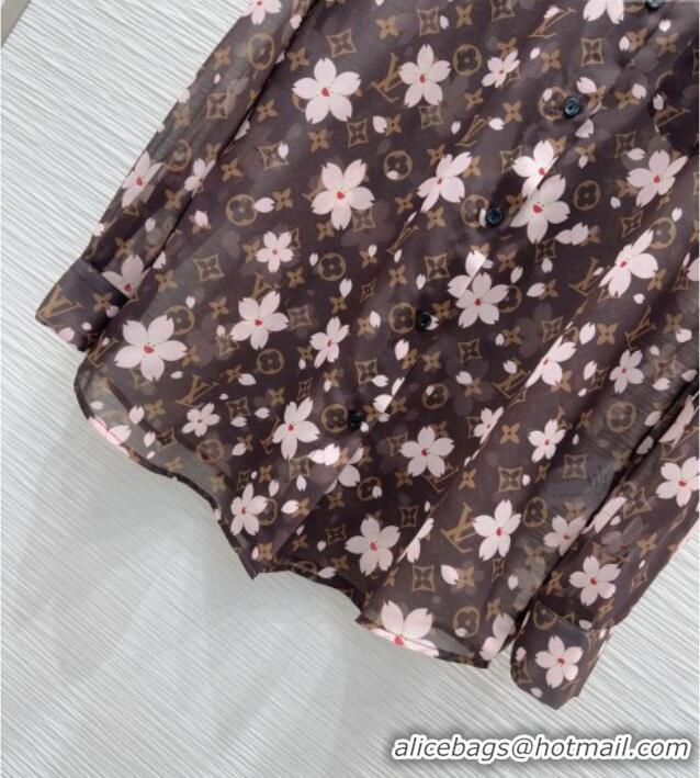 Market Sells Louis Vuitton Bloom Shirt L0410 Brown/Pink 2025