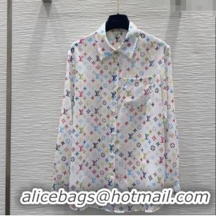 Free Shipping Cheap Louis Vuitton Shirt L0410 White/Multicolored 2025