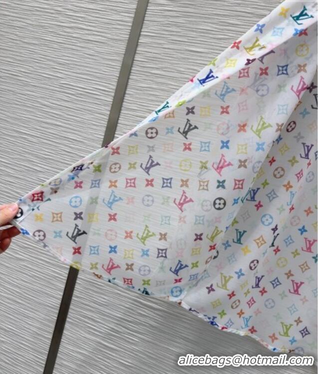 Free Shipping Cheap Louis Vuitton Shirt L0410 White/Multicolored 2025
