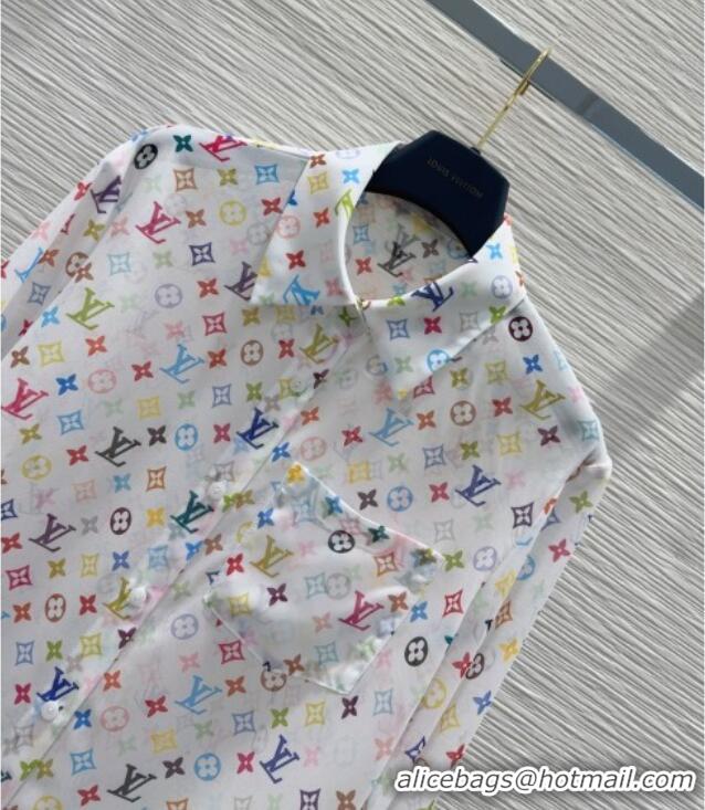 Free Shipping Cheap Louis Vuitton Shirt L0410 White/Multicolored 2025
