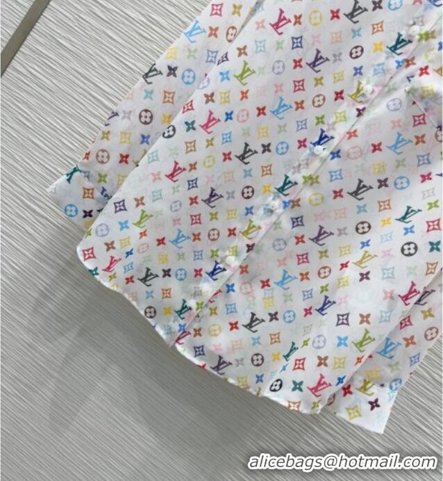 Free Shipping Cheap Louis Vuitton Shirt L0410 White/Multicolored 2025