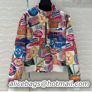 Super Quality Louis Vuitton Travel Patch Print Jacket LV050705 2025