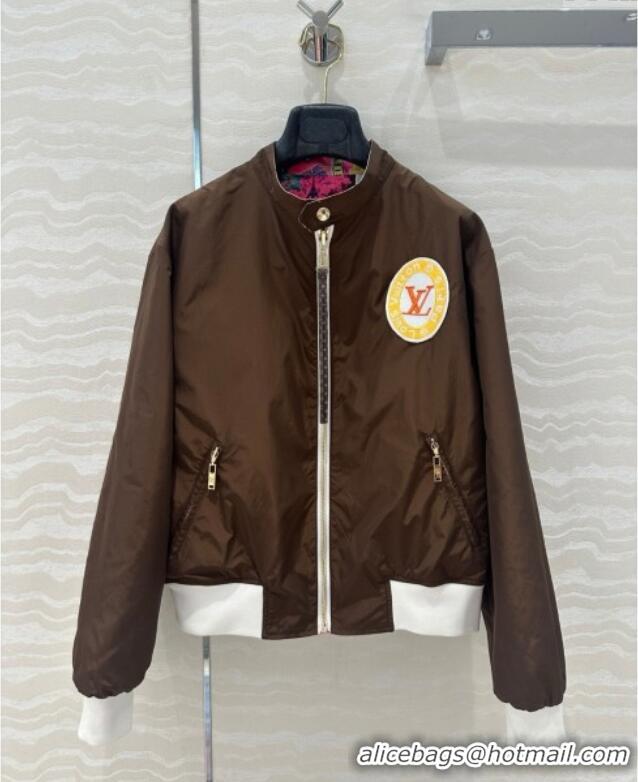 Super Quality Louis Vuitton Travel Patch Print Jacket LV050705 2025